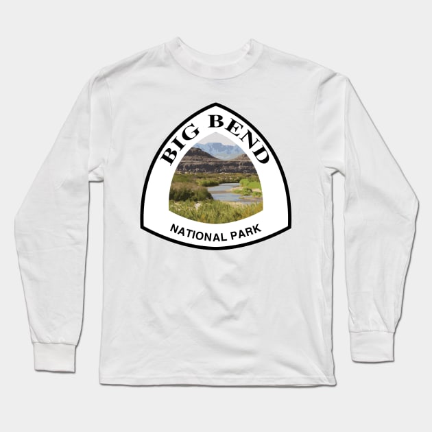 Big Bend National Park shield Long Sleeve T-Shirt by SlapTheWorld